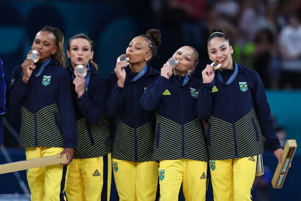 Brasil conquista medalha inédita na ginástica no quarto dia da Olimpíada de Paris Brasil conquista medalha inédita na ginástica no quarto dia da Olimpíada de Paris