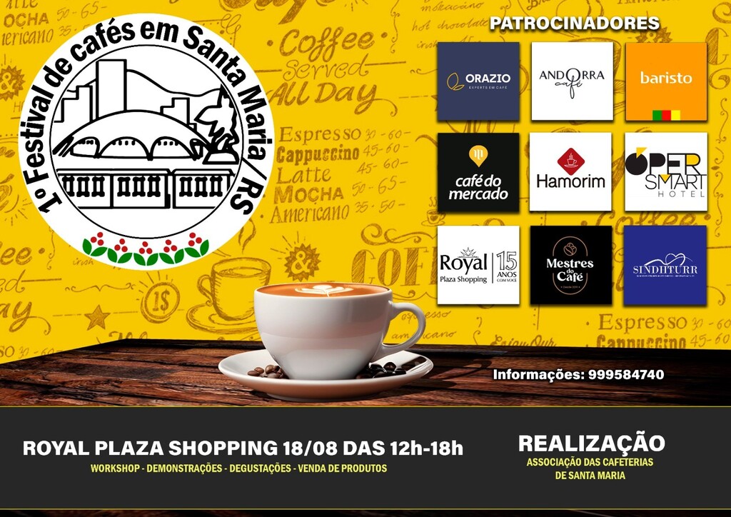 título imagem Primeiro Festival do Café de Santa Maria ocorre neste domingo; confira a programação