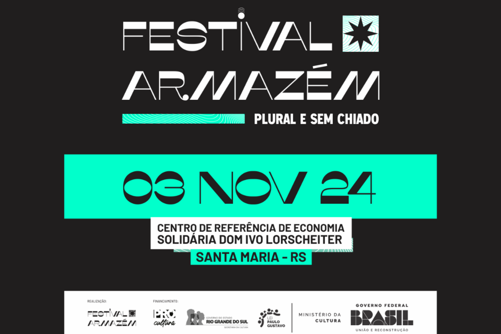 título imagem Primeira edição do Festival Armazém reunirá música, arte, capacitação e economia solidária em Santa Maria; veja a programação