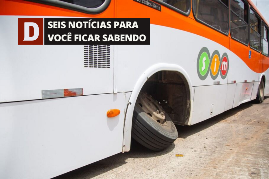 título imagem ​Ônibus que bateu em poste no centro de Santa Maria passará por perícia para apontar a causa do acidente e outras 5 notícias