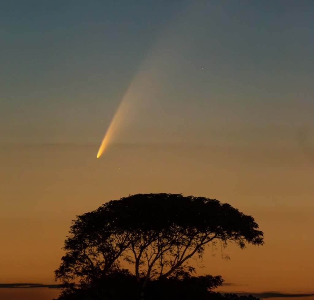 Cometa que pode ser o mais brilhante do ano é visto no céu de Santa Maria