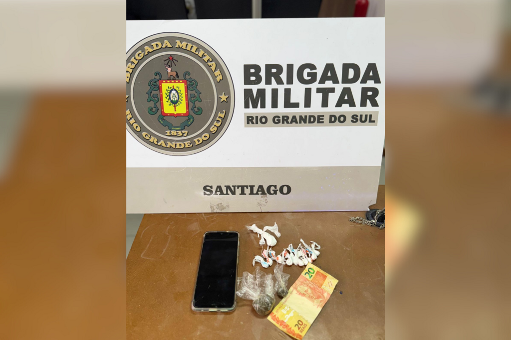Brigada Militar realiza prisão por tráfico de drogas em Santiago