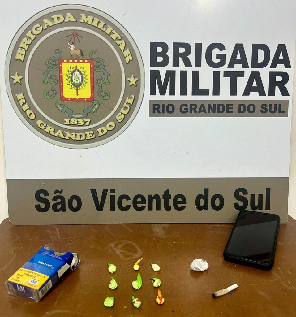 Homem é preso por tráfico de drogas em São Vicente do Sul