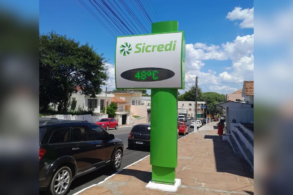 Cidade da região registra 48°C em termômetro de rua